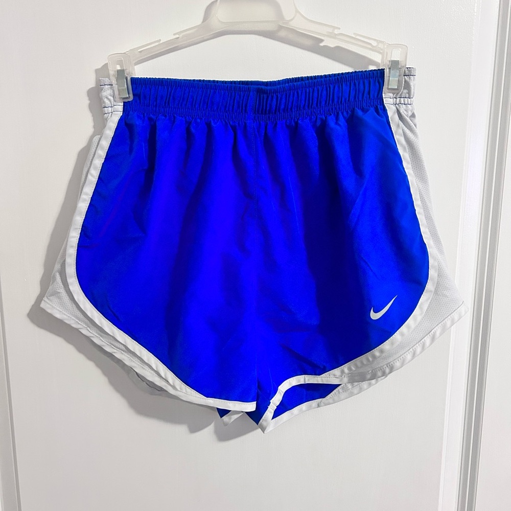 Nike Women's Athletic Shorts in Blue and White